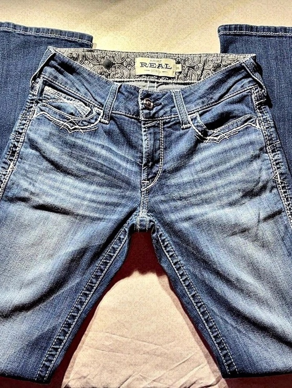 Ariat REAL Denim Mid Rise Bootcut Entwined Jeans
